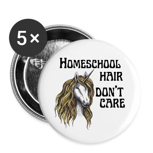Homeschool Hair Don't Care - Lot de 5 petits badges (1 po)