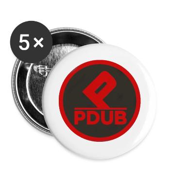 Logo R/P - Buttons small 1'' (5-pack) - white