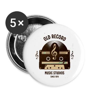 MUSIC - Buttons small 1'' (5-pack) - white