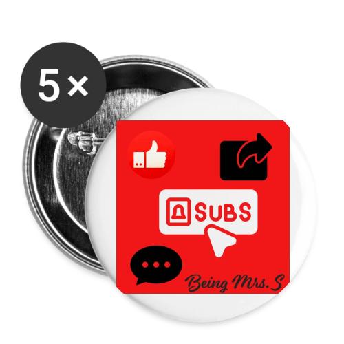 Like Share Subscribe Comment - Buttons small 1'' (5-pack)