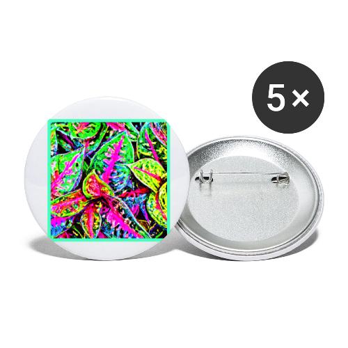 Vibrant Nature ChicLeaf Pattern - Buttons small 1'' (5-pack)