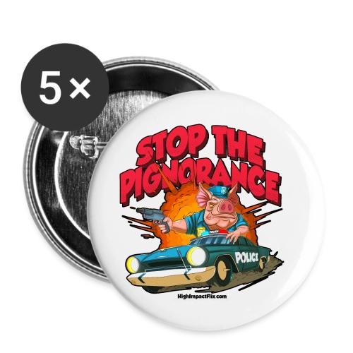 Stop Pignorance for LIGHT Material - Buttons small 1'' (5-pack)