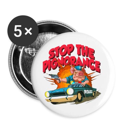 Stop Pignorance for DARK Backgrounds - Buttons small 1'' (5-pack)