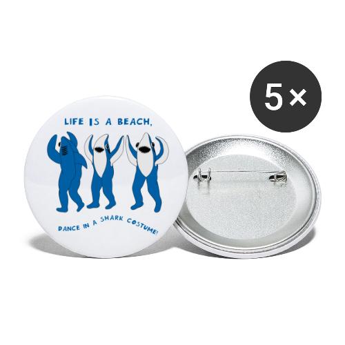 Dancing Sharks, Life Is a Beach - Buttons small 1'' (5-pack)