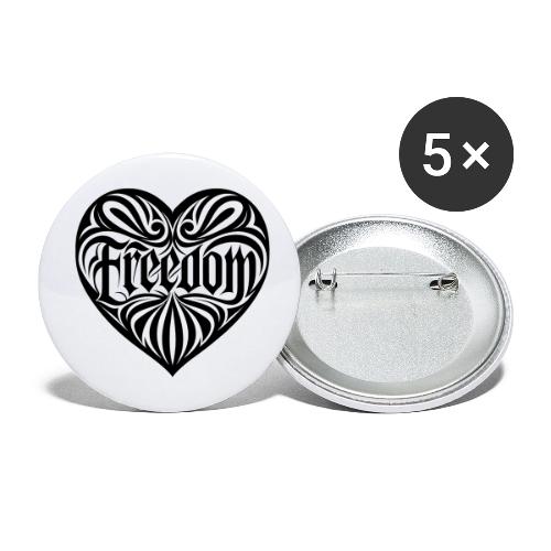 FREEDOM in Heart - Buttons small 1'' (5-pack)