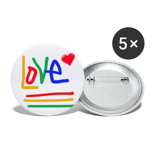 Love - Buttons small 1'' (5-pack)