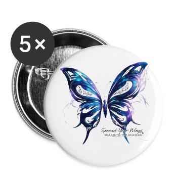 A futuristic butterfly design - Buttons small 1'' (5-pack) - white