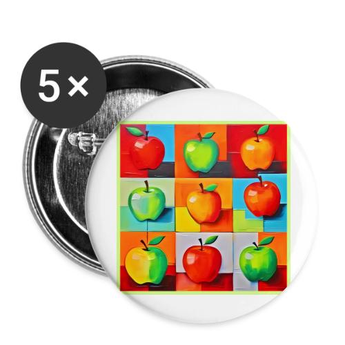 Colorful Apple Grid - Buttons small 1'' (5-pack)