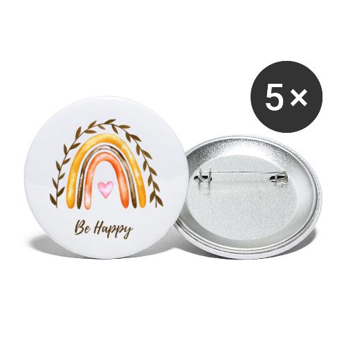 Be happy - Buttons small 1'' (5-pack)