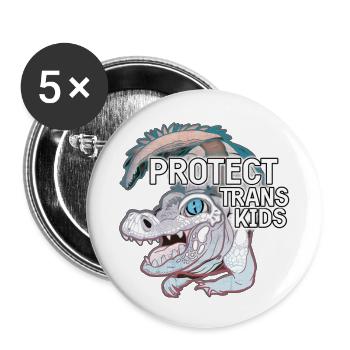 Protect Trans Kids - Buttons small 1'' (5-pack) - white