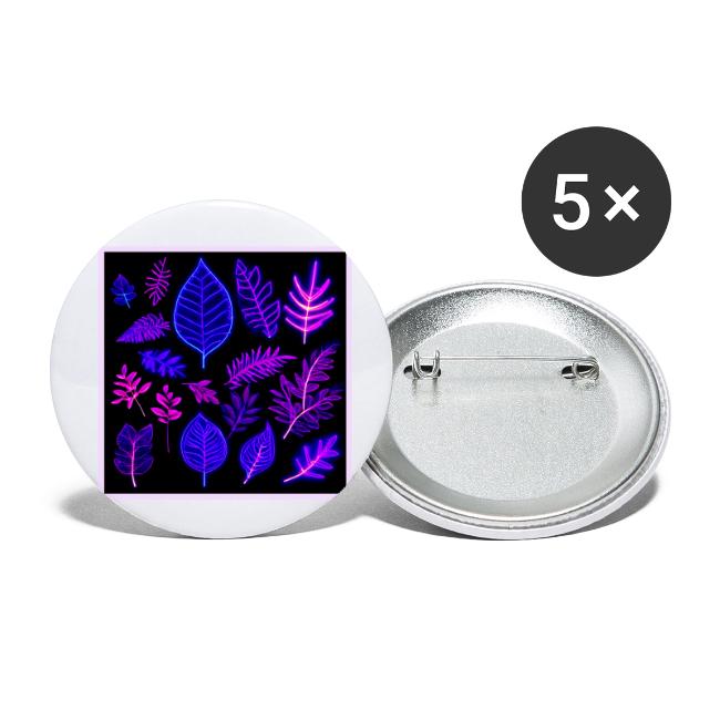Neon Leaves in Pink and Purple Hues
