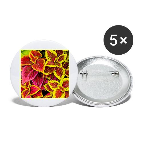 Coleus Leaf Burst Design - Buttons small 1'' (5-pack)