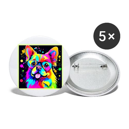 Vivid Canine Vibes Design - Buttons small 1'' (5-pack)