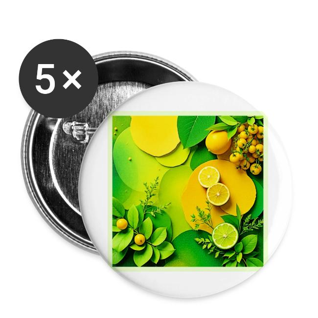 Abstract Lemon Lime Nature Art