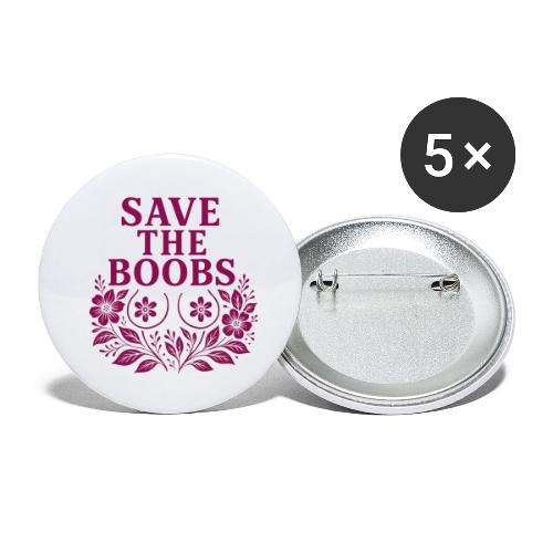 Save the boobs floral - Buttons small 1'' (5-pack)