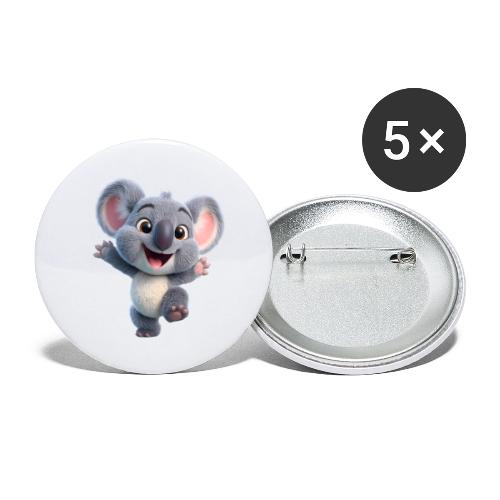 Joyful 3D Baby Koala with Arms Up - Buttons small 1'' (5-pack)