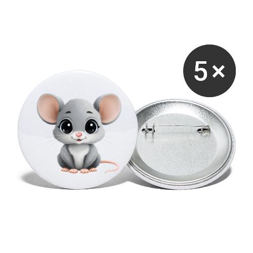Baby Mouse: Little Grey Explorer - Buttons small 1'' (5-pack)