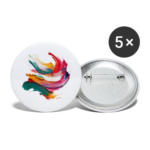 Colorful brushstrokes - Buttons small 1'' (5-pack)