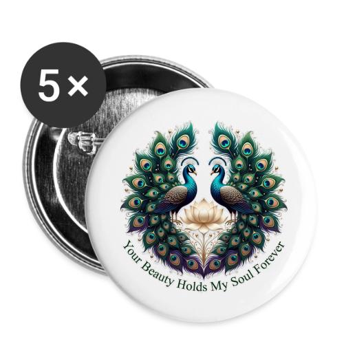 Your Beauty Holds My Soul Peacock Gifts T-Shirt - Buttons small 1'' (5-pack)