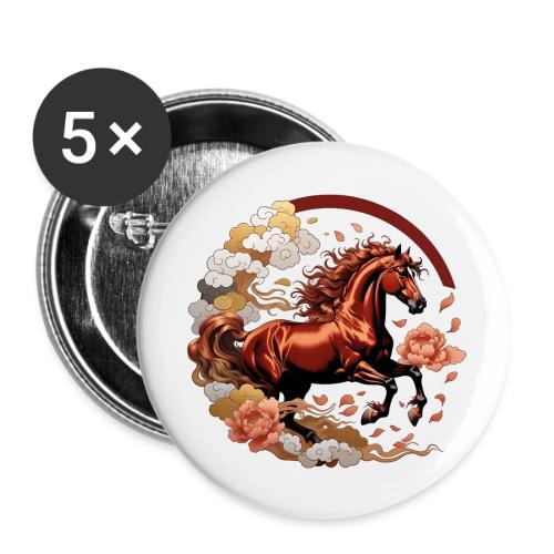 Year of the Horse T Shirt, Lunar New Year Gift - Buttons small 1'' (5-pack)