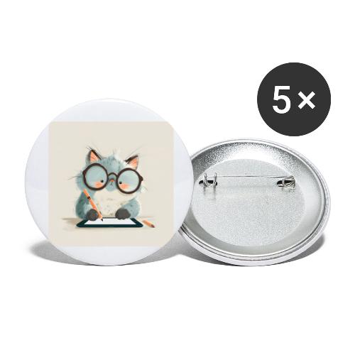 Creative Cat Digital Artist Illustration - Buttons small 1'' (5-pack)