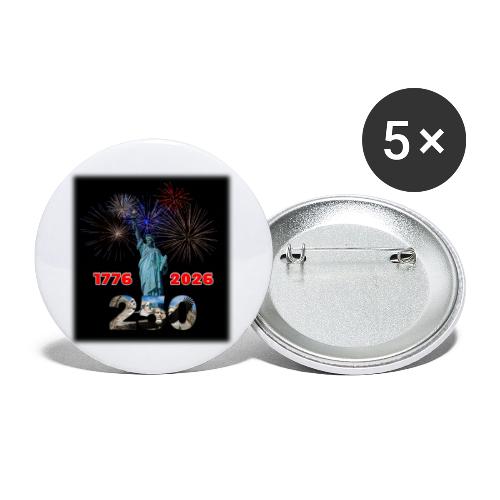1776 - 2026 - 250 Years USA | Fireworks - Buttons small 1'' (5-pack)