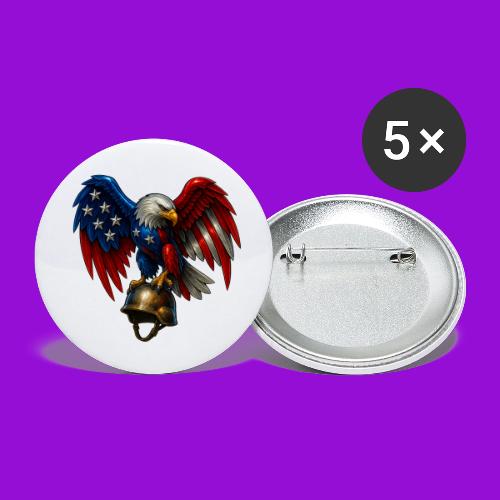 American Flag Bald Eagle - Helmet - Buttons small 1'' (5-pack)