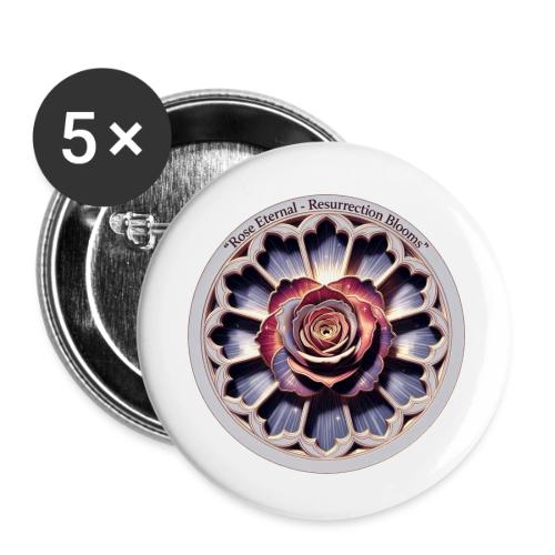 Easter Rose Resurrection T Shirt, Spring Gift - Buttons small 1'' (5-pack)