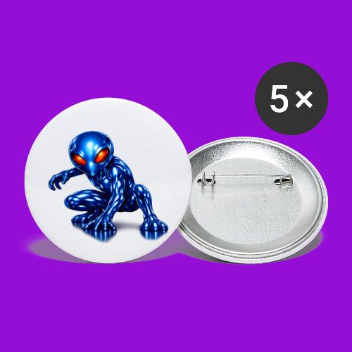Blue Alien Crouch - Buttons small 1'' (5-pack)