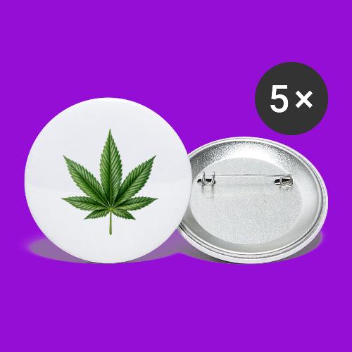 Cannabis Leaf - Buttons small 1'' (5-pack)