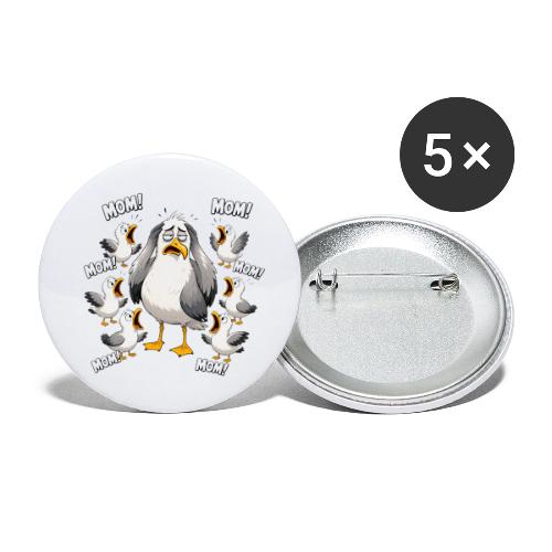Seagull Mom Chaos - Buttons small 1'' (5-pack)