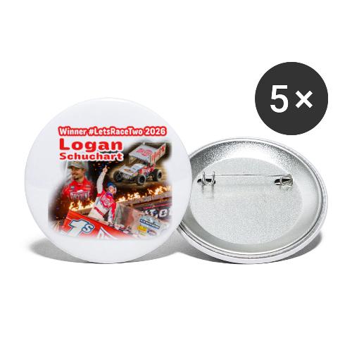 Logan Schuchart #LetsRaceTwo Winner - Buttons small 1'' (5-pack)