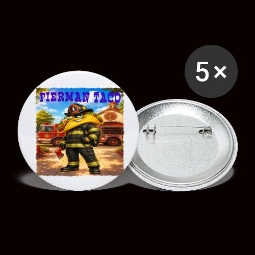 Fireman Taco - Buttons small 1'' (5-pack)