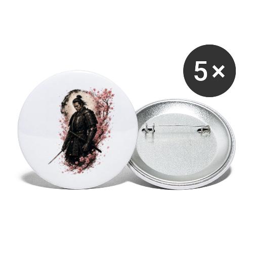 Samurai cherry blossoms - Buttons small 1'' (5-pack)