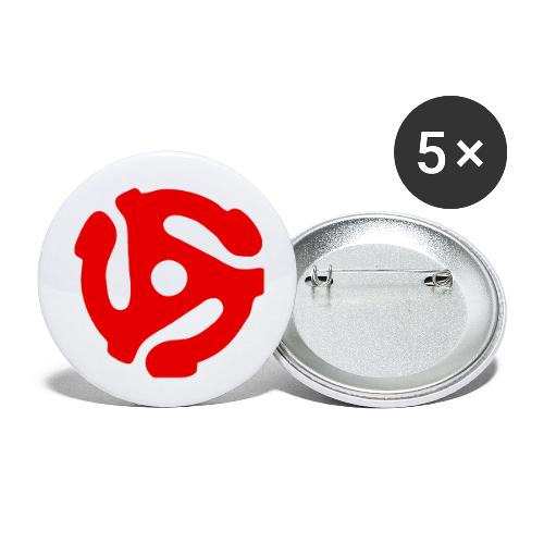 45 adapter red - Buttons small 1'' (5-pack)
