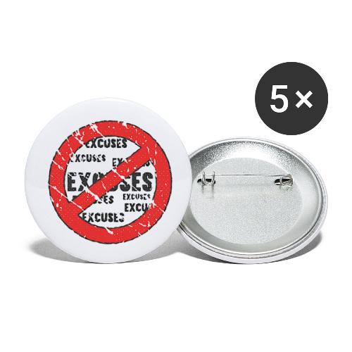 No Excuses | Vintage Style - Buttons small 1'' (5-pack)