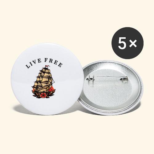 LIVE FREE - Buttons small 1'' (5-pack)