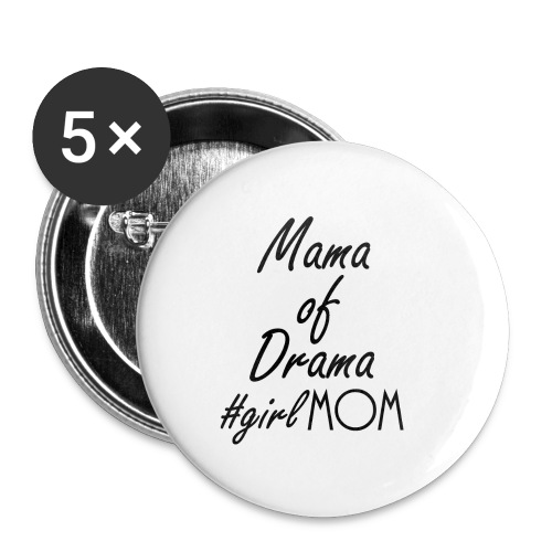 Girl mom black - Buttons small 1'' (5-pack)