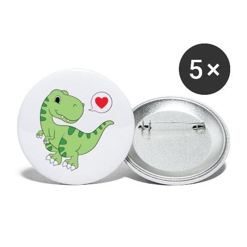 Dinosaur Love - Buttons small 1'' (5-pack)