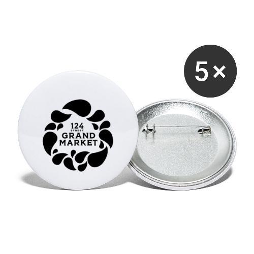 Black Logo #1 - Buttons small 1'' (5-pack)