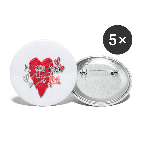 All you need is love - Buttons small 1'' (5-pack)