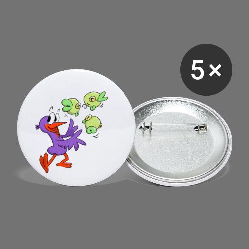 Juggling Bird - Buttons small 1'' (5-pack)