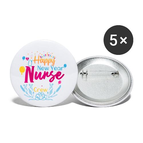 Funny New Year Nurse T-shirt - Buttons small 1'' (5-pack)