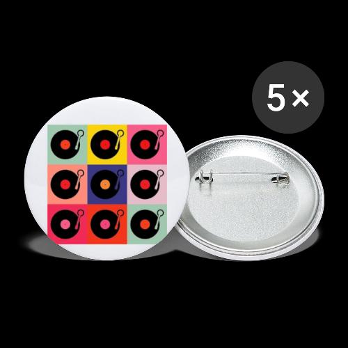 Records in the Fashion of Warhol - Buttons small 1'' (5-pack)