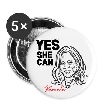 Kamala Harris - Buttons small 1'' (5-pack) - white