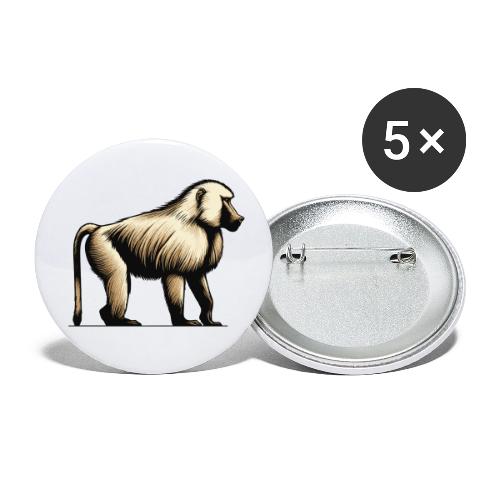 Baboon - Buttons small 1'' (5-pack)