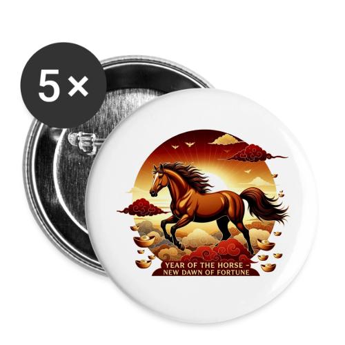 Year of the Horse Sunrise T Shirt, Lunar New Year - Buttons small 1'' (5-pack)