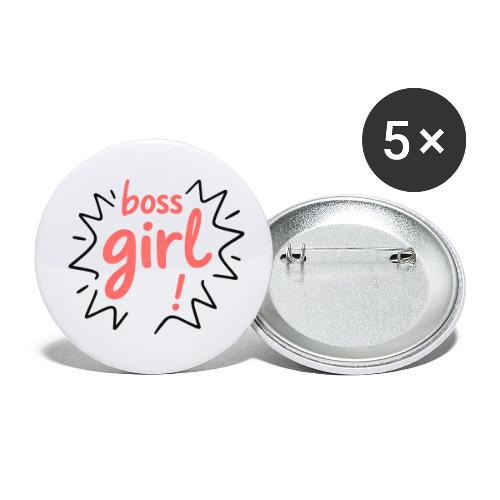 Boss Girl Bold Feminist Statement - Buttons small 1'' (5-pack)