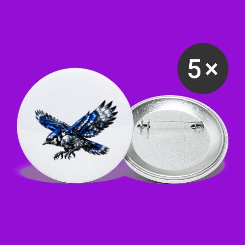 Silver Blue Jay Dive - Buttons small 1'' (5-pack)