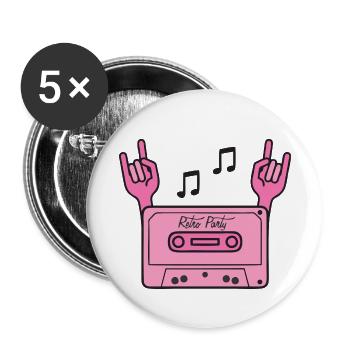 party music - Buttons small 1'' (5-pack) - white